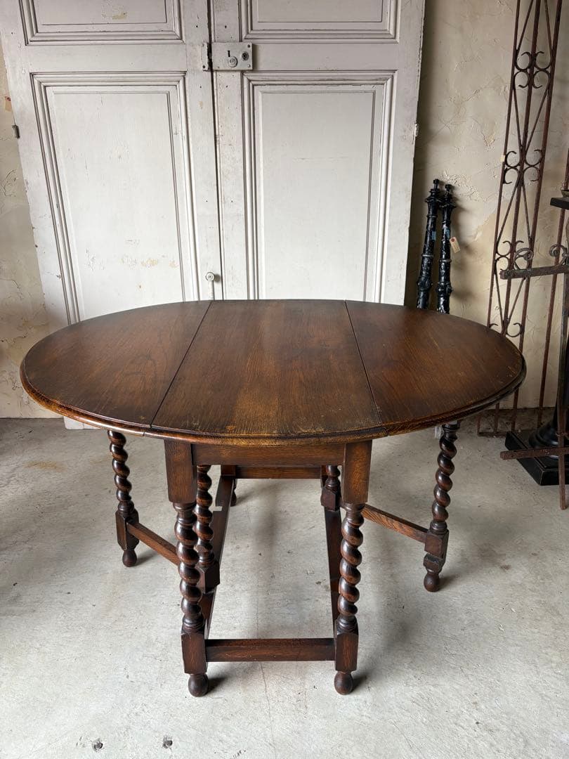 オークバタフライテーブル/ゲートレッグテーブル