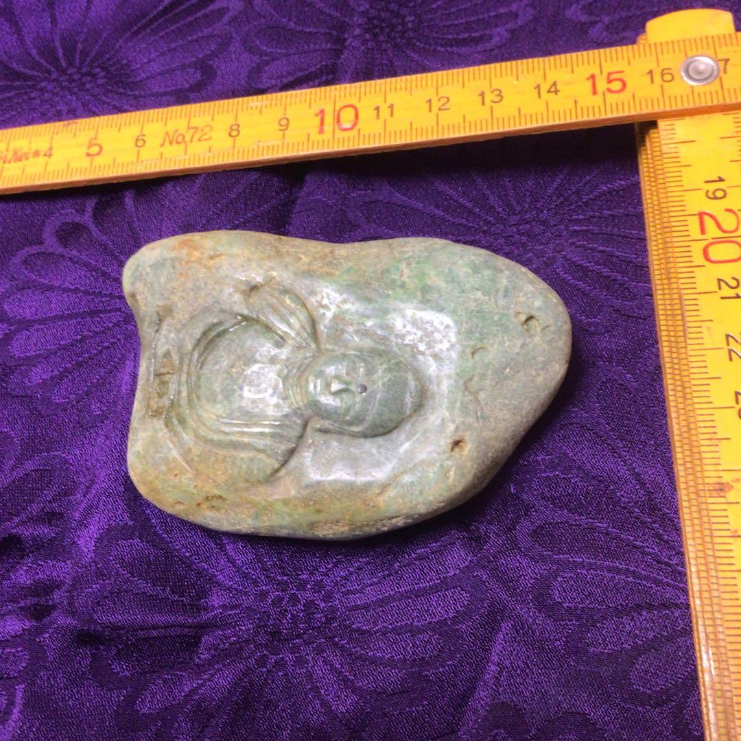 国産糸魚川翡翠阿弥陀仏座像刻石　国産ヒスイ　翡翠