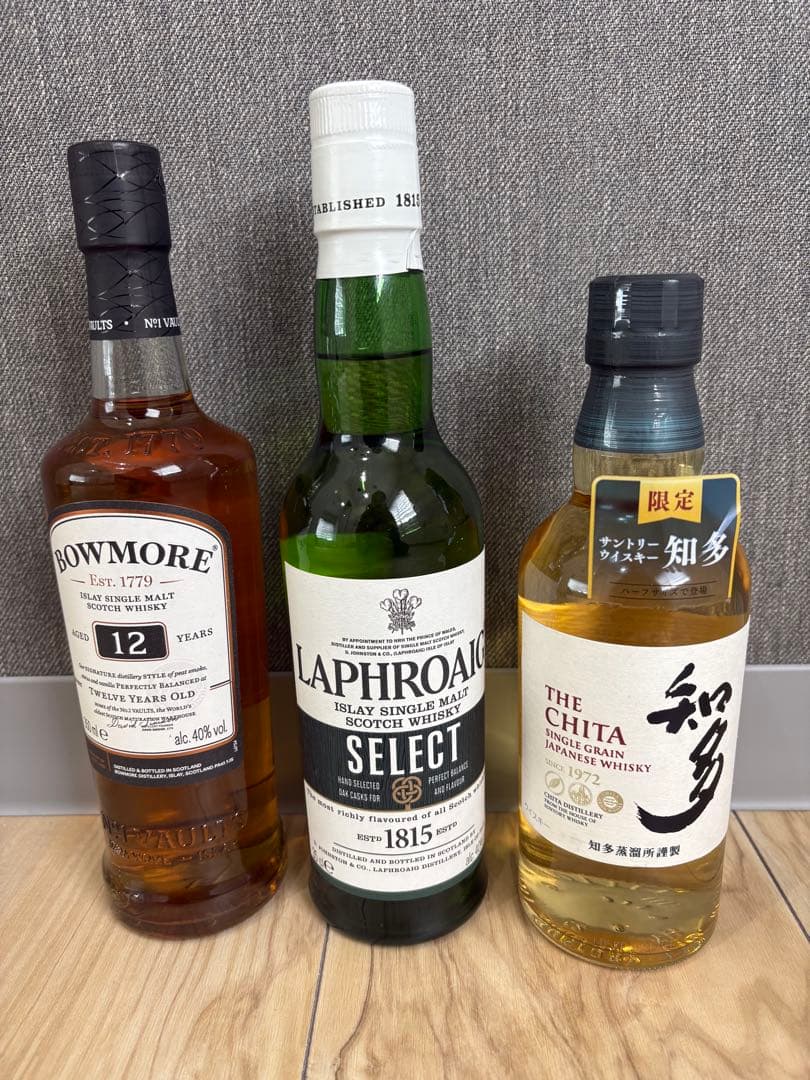 ウイスキー　3種　全て350ml　ボウモア　ラフロイグ　知多　　3本セット