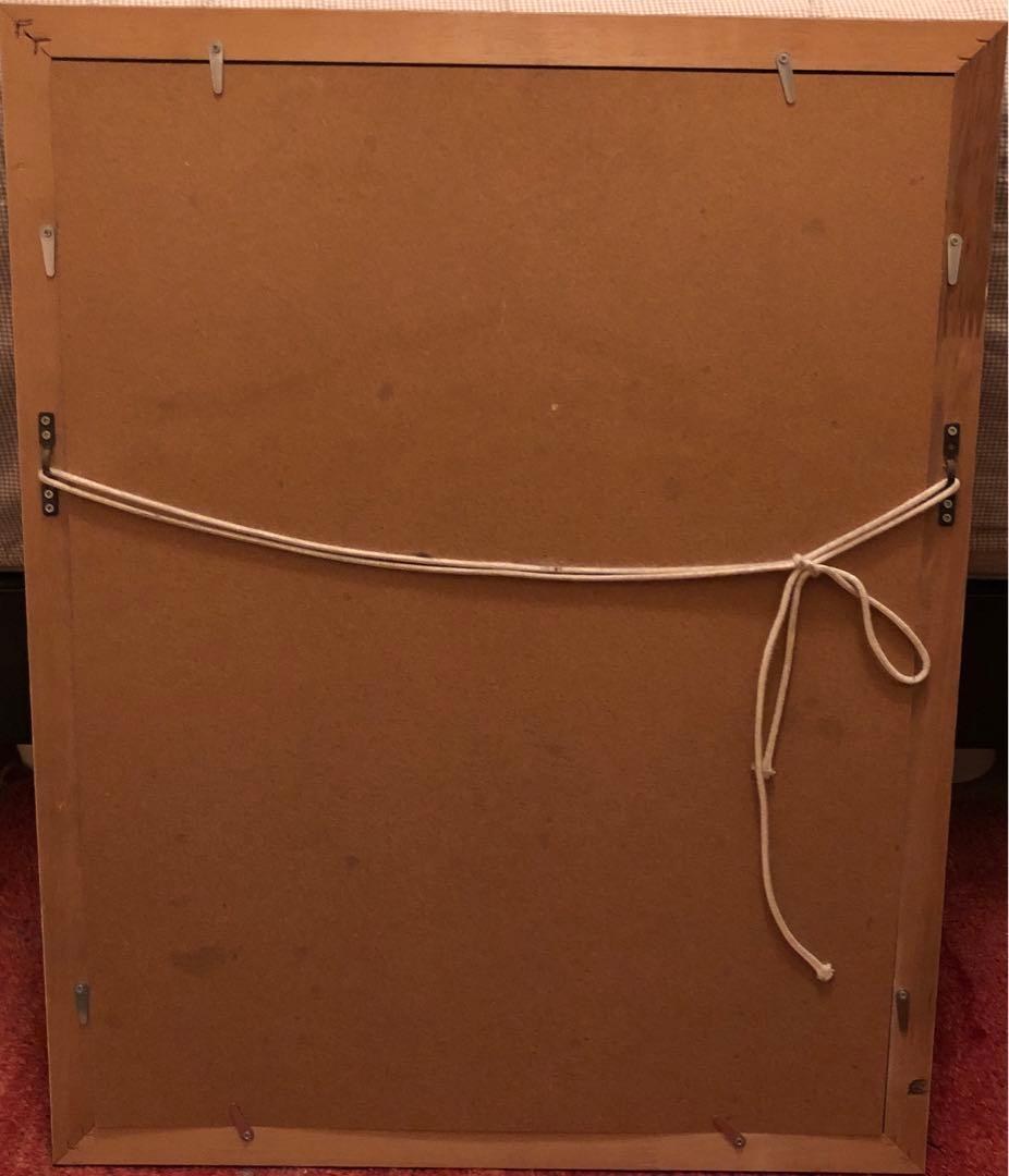 鶴田一郎 美人画 鉛筆画 フレーム付