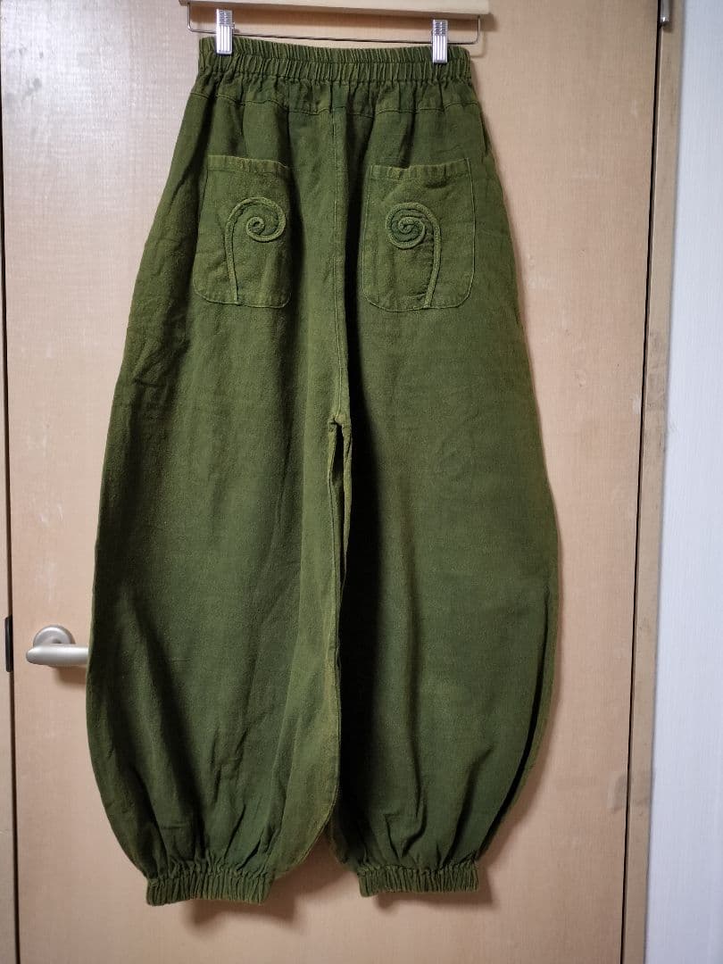 エスニック　アラジンパンツ　天然コットstonewash　男女共用　タイ製B3