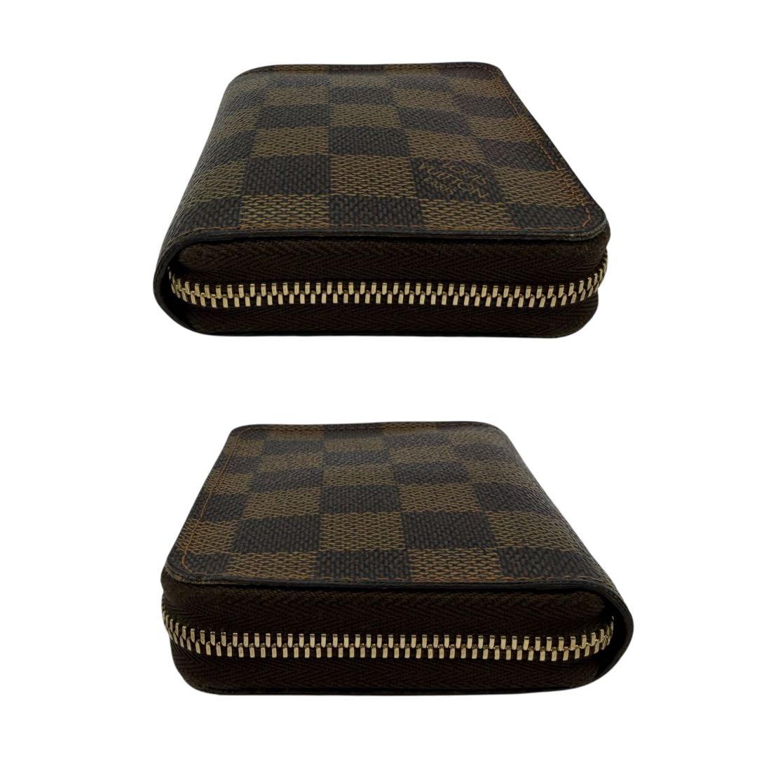 ルイヴィトン　パース　ラウンドファスナー　ダミエ　ブラウン 小銭入れ　茶色