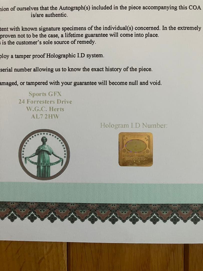 デーモン　ヒル　直筆サイン　ウィリアムズルノー　1993 証明書付き