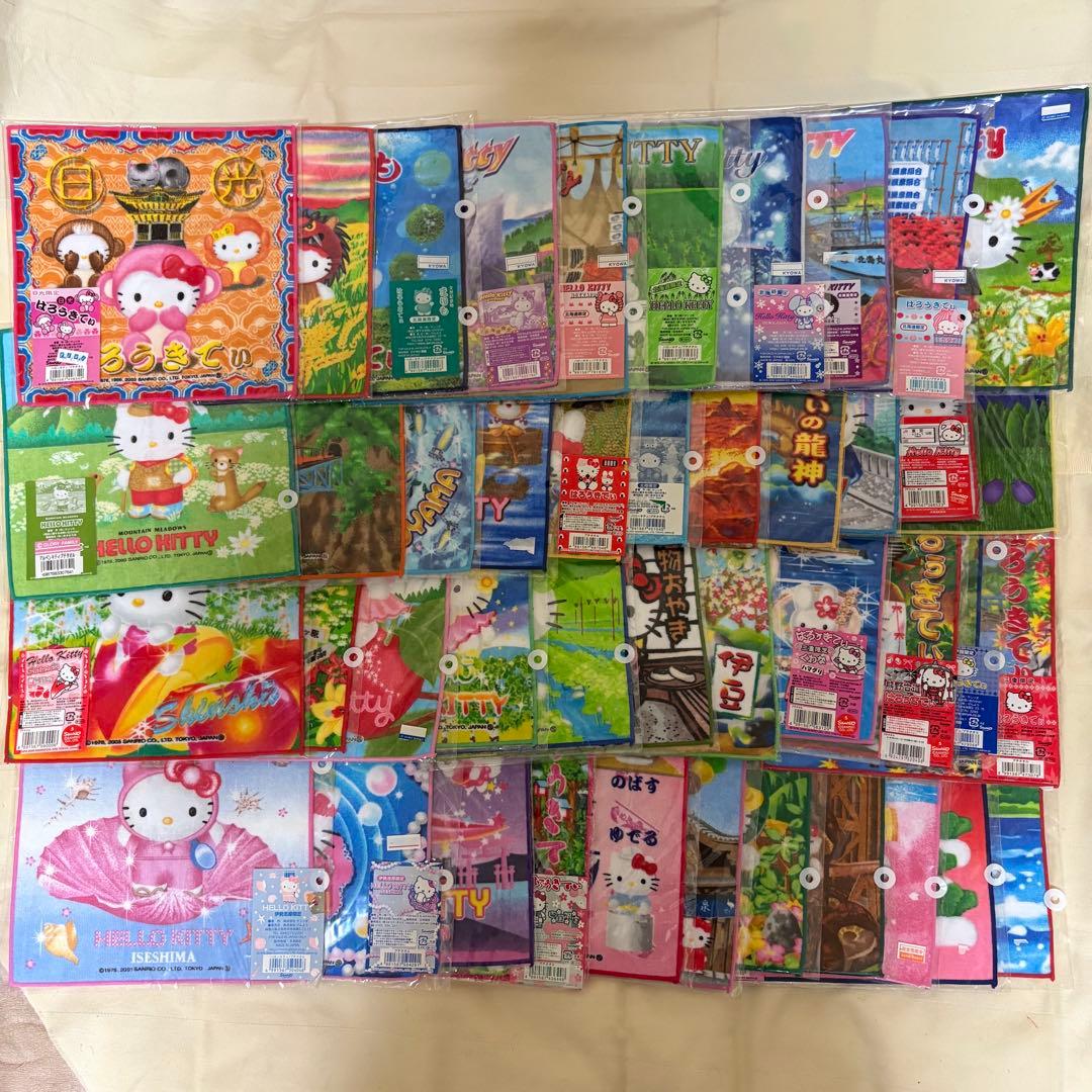 ハローキティー　ご当地プチタオル　43枚　まとめ売り