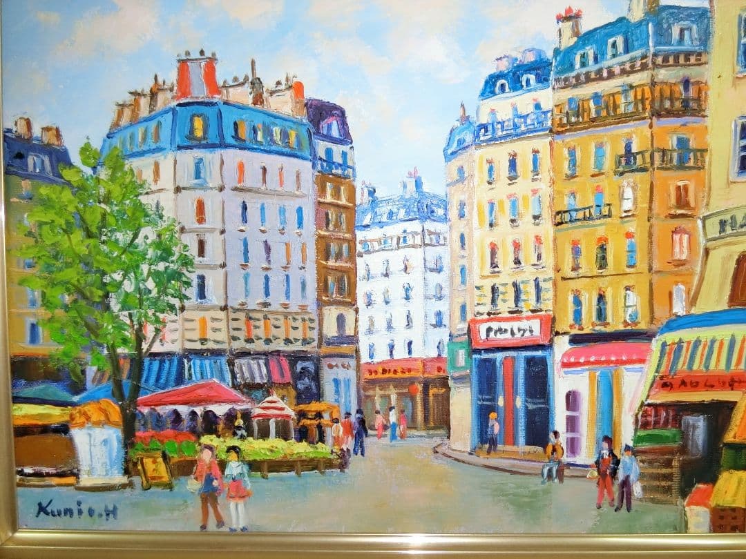 【ART】半澤国雄真筆(パリの街角)4号