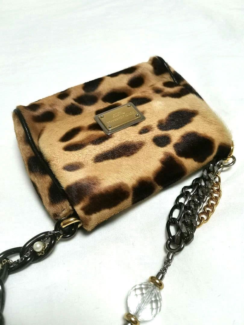 【美品】ドルチェアンドガッバーナ ショルダーバッグ ゴールドチェーン ブラック