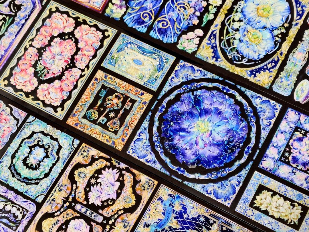 切売 1409★ 海外 マスキングテープ マステ PET 装飾 花 贝壳光