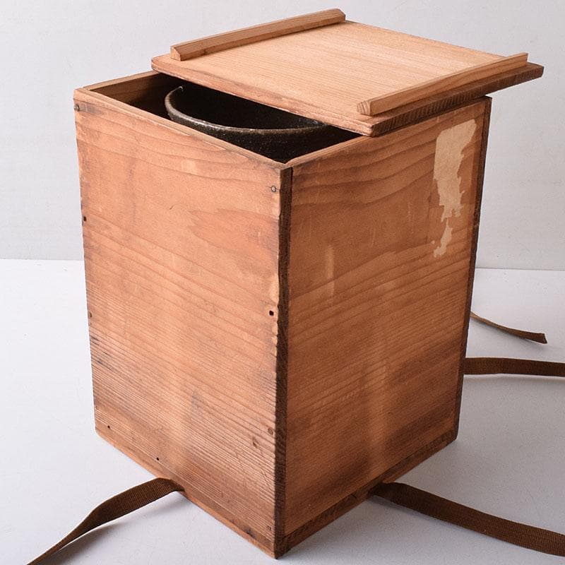 朝鮮美術　須恵器　新羅土器　新羅無細土　壷　時代箱　M　R8358