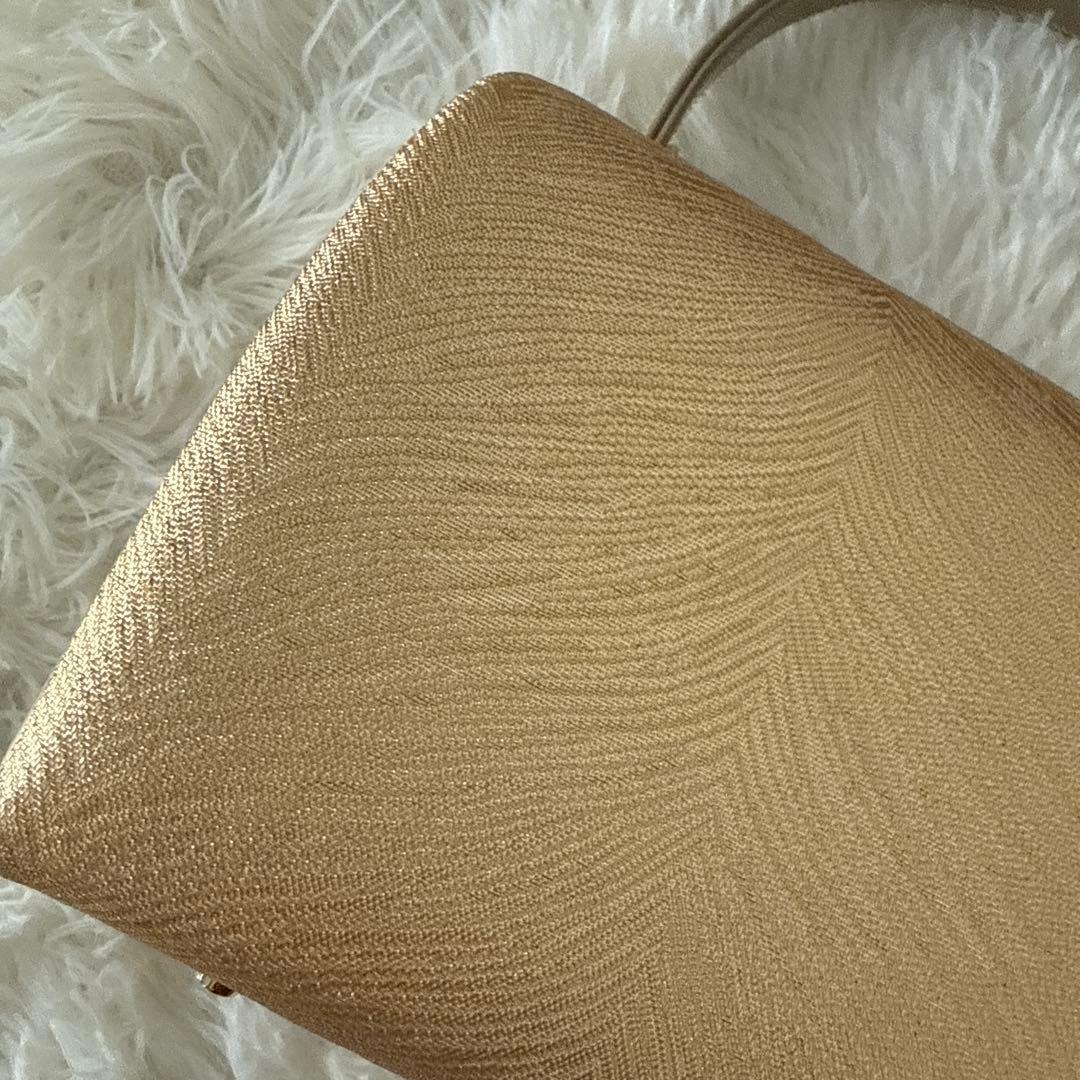 【美品】ゴールドの下駄とバッグのセット