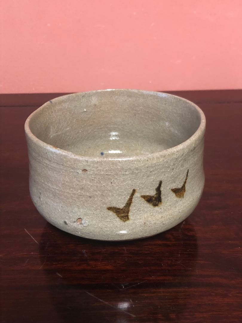 蔵にあった大振りの古い絵唐津茶碗