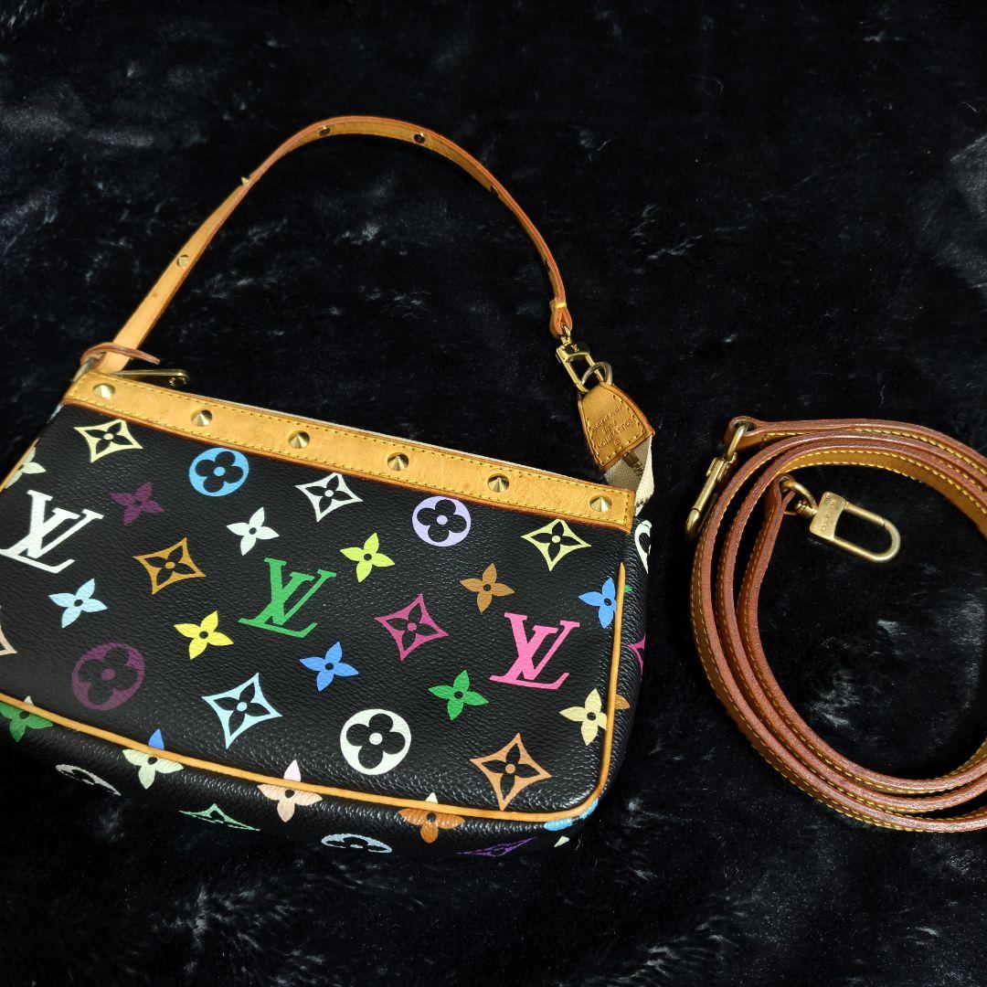 ルイヴィトン ポシェットアクセソワール マルチカラー ノワール 正規品