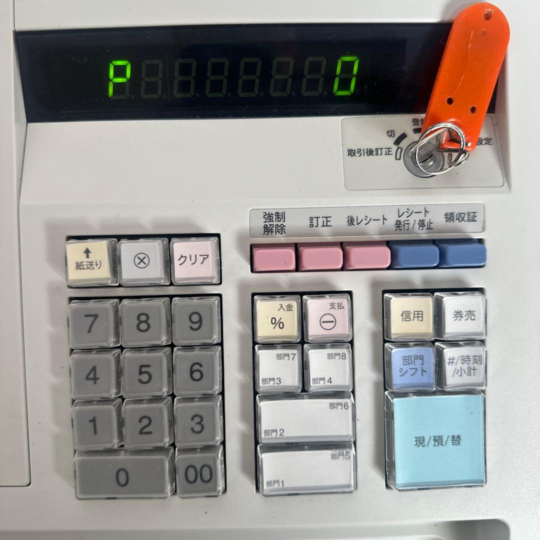 シャープ 電子レジスター XE-A147-W 鍵・取扱説明書付き ※r2※