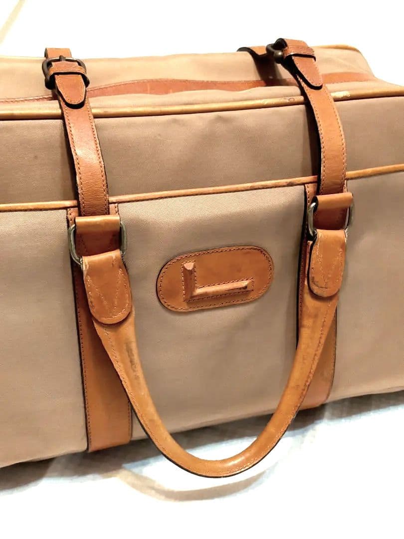 最終値下lancel ランセル　ベージュトラベル バッグ 中型