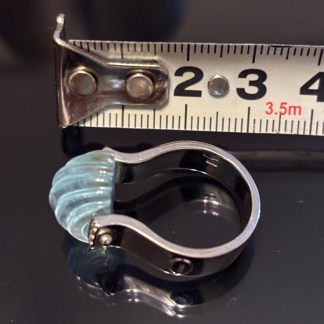 トトロ　BIBIGI ホワイトゴールド 18金WG アクアマリン ダイヤ