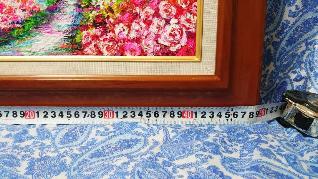 油絵 絵画【花の道】