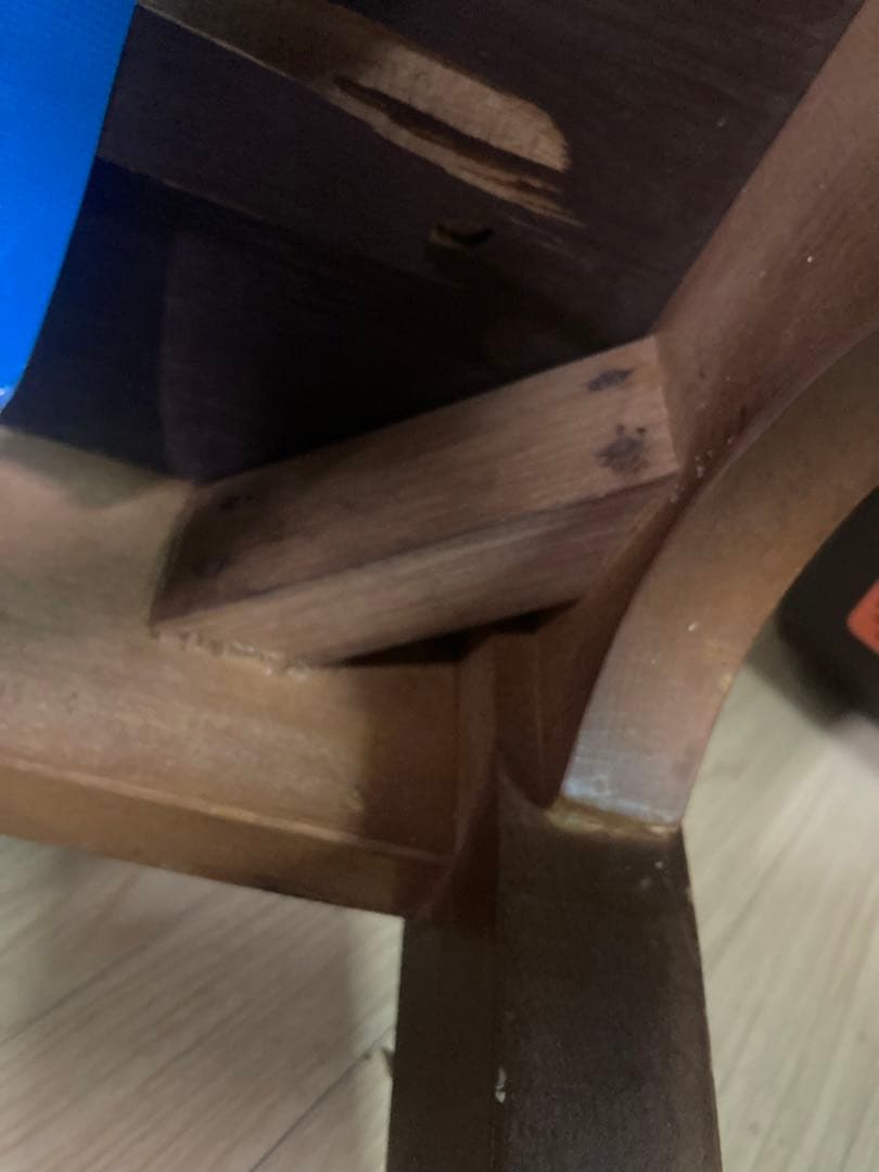 か*き様 木製ダイニングチェア ラダー背もたれ　ビンテージ　梱包発送たのめる便で