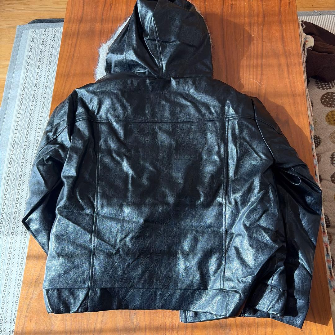 C*t様 正規店購入ArguE CulturEフード付き ファー切替 レザージャ