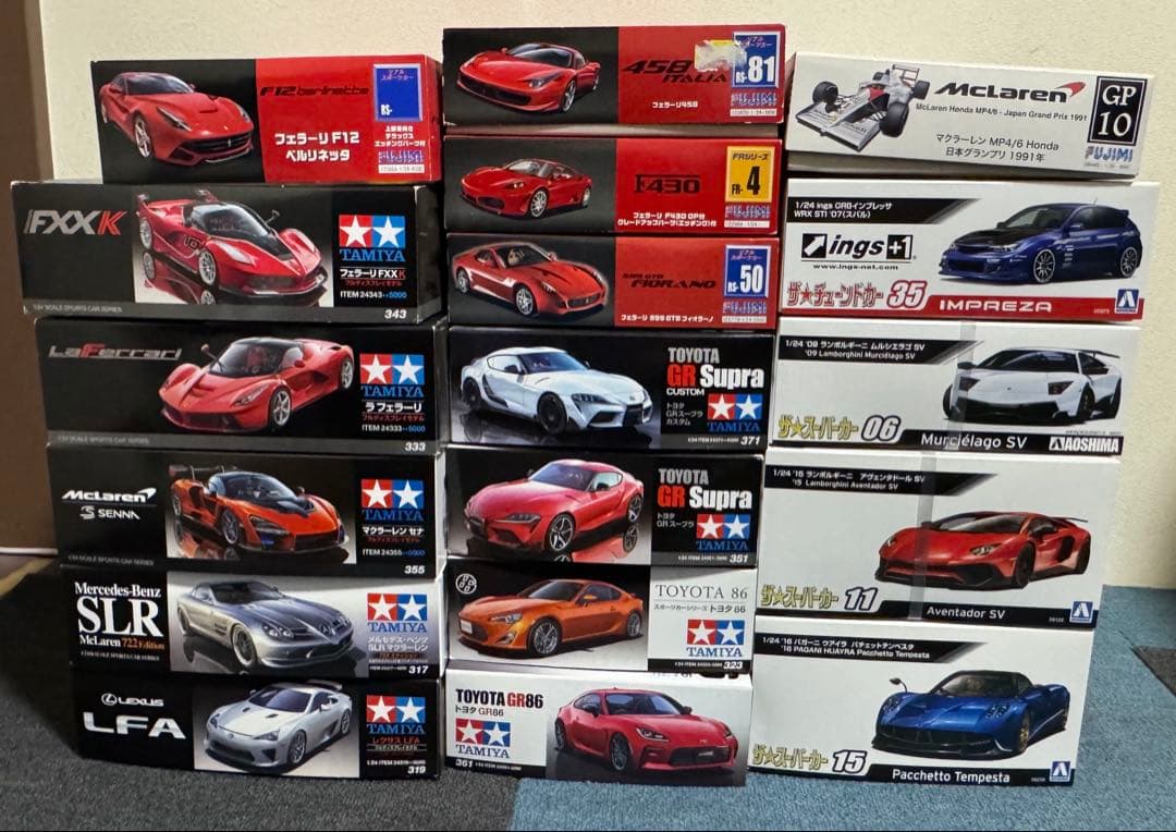 1/24 スケールモデルセット ラ フェラーリ タミヤ アオシマ フジミ