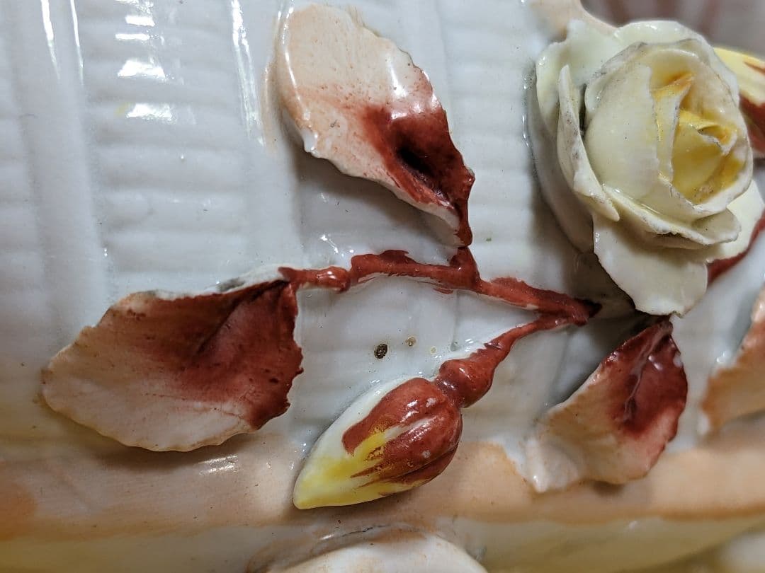 ♦明治時代 アールヌーボー 西洋アンティーク 陶磁器人形 宝石箱 骨董品