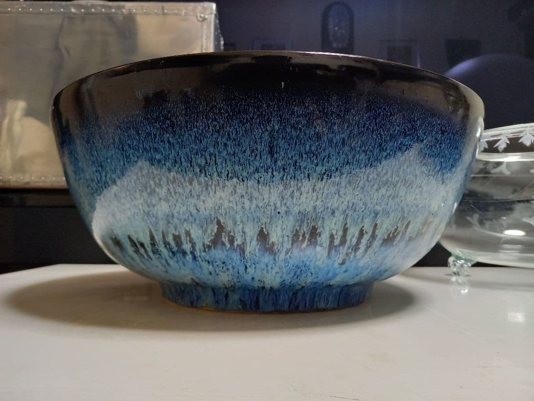 和物　和モダン　釉薬　希少　赤目　天目　陶器　大鉢　メダカ鉢　金魚鉢