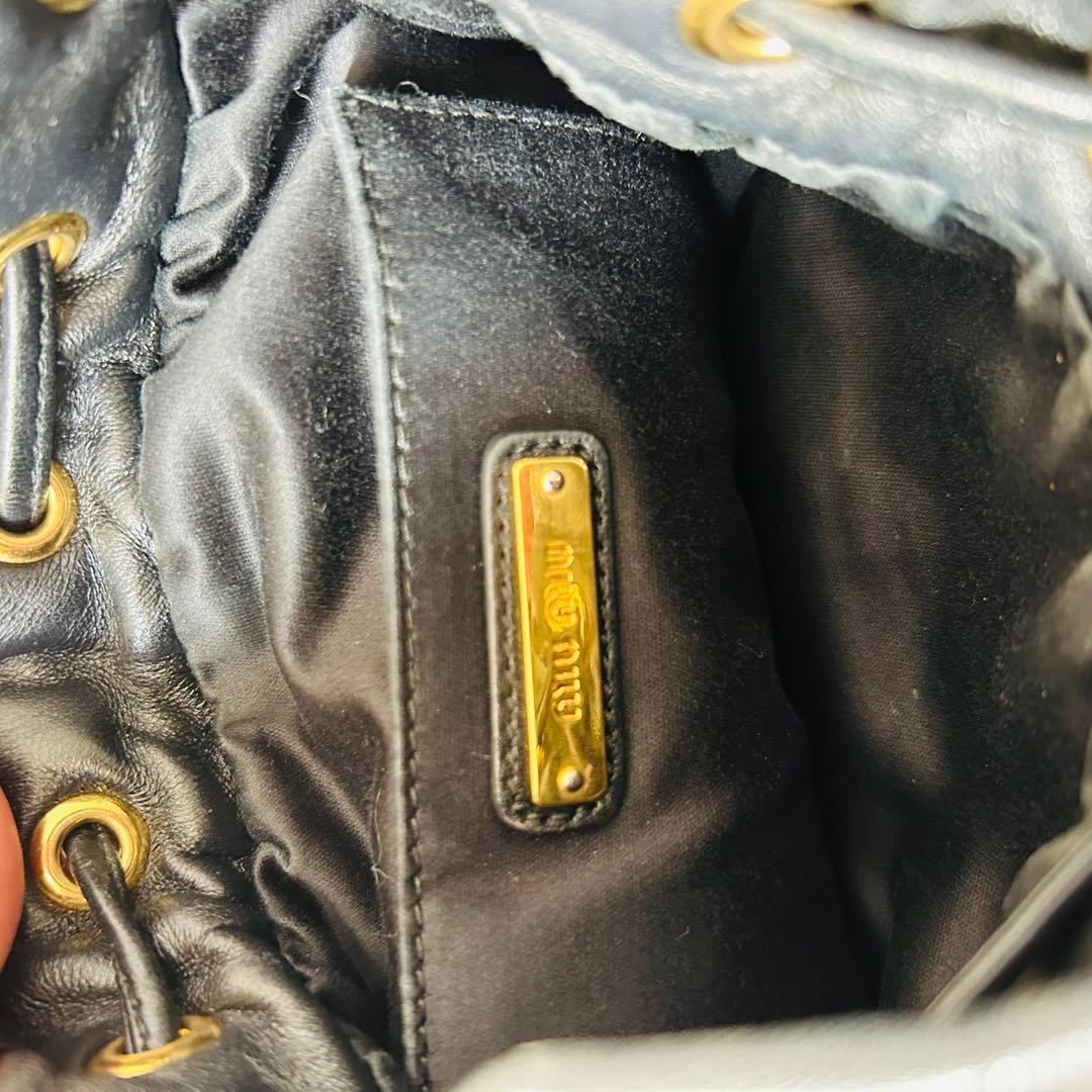 【miu miu】マテラッセ ブラック 2wayハンドバッグ