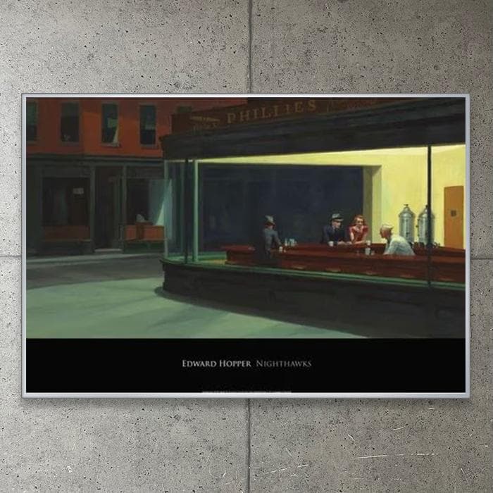 限定30％OFF!!/額装品/ナイトホークス/エドワード・ホッパー/ポスター