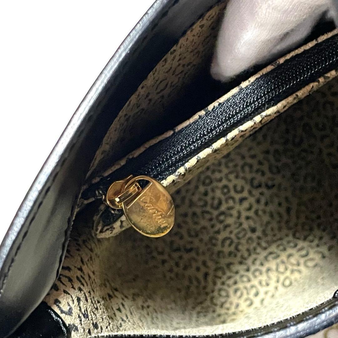 Cartier カルティエ　バック ゴールド 革ブラック