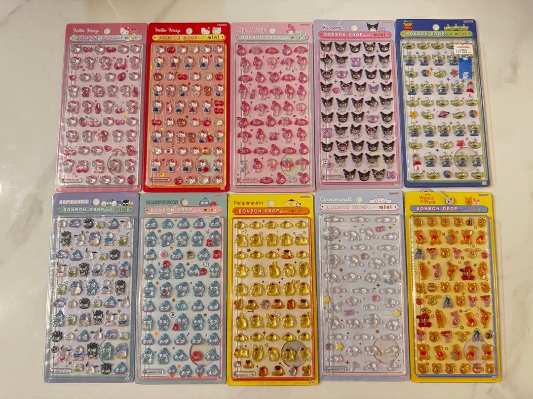 ボンボンドロップシール　サンリオ　ミニ　mini 全種　コンプリート　キティ