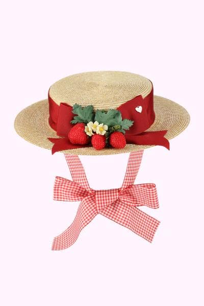 いちごギンガムリボンキャノチェ・いちごバスケット・Fサイズ・シャーリーテンプル