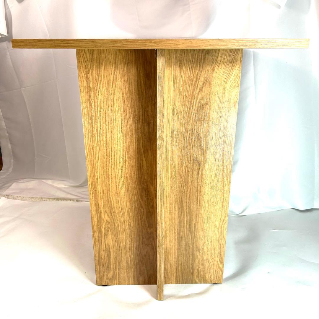 woodray 韓国 モダンテーブル 半楕円型 カフェテーブル 木製テーブル