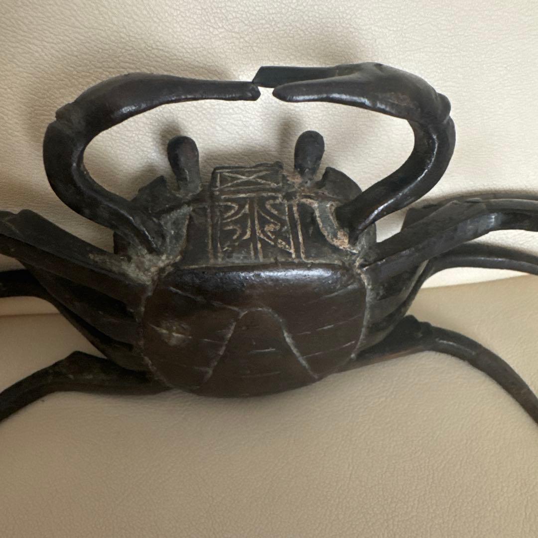 蟹　カニの置物　金属製　レトロ