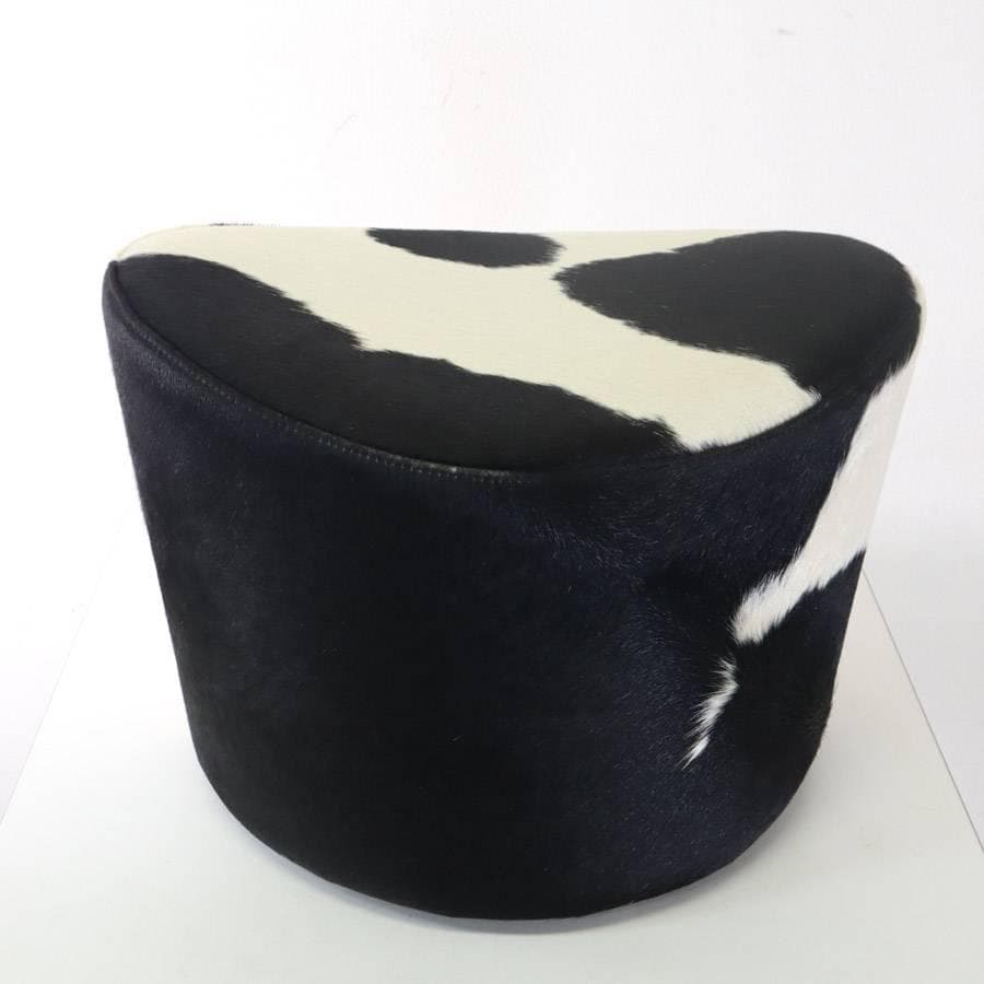 IKEA 高級ライン ストックホルム ハラコ スツール 子牛毛皮 黒x白