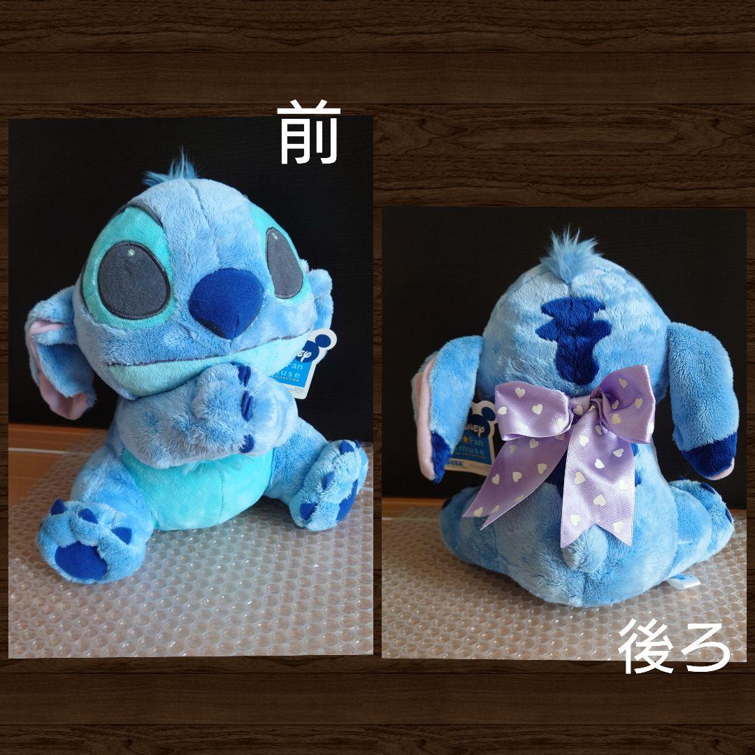 新品　ディズニー　スティッチ　リボン　ぬいぐるみ　タグ付き