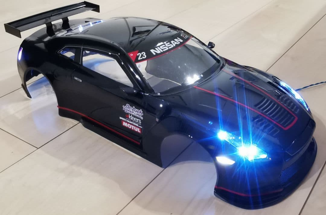 1/10 日産 R35 GT-R LED14灯 ボディ ラジコン RC
