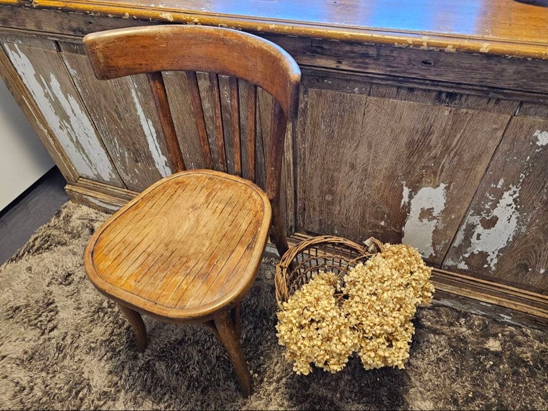 フランス　アンティーク　カフェチェアC　【送料込み】