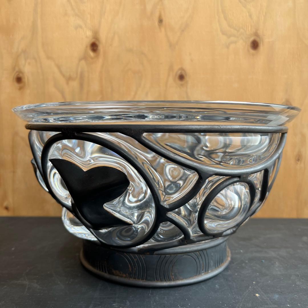 「超希少」クリスタルガラス ボウル ドーム クペリエール アイアン 工藝