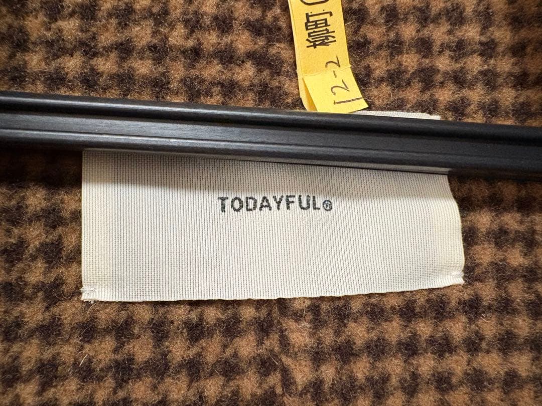 TODAYFUL オーバー チェック コート　38
