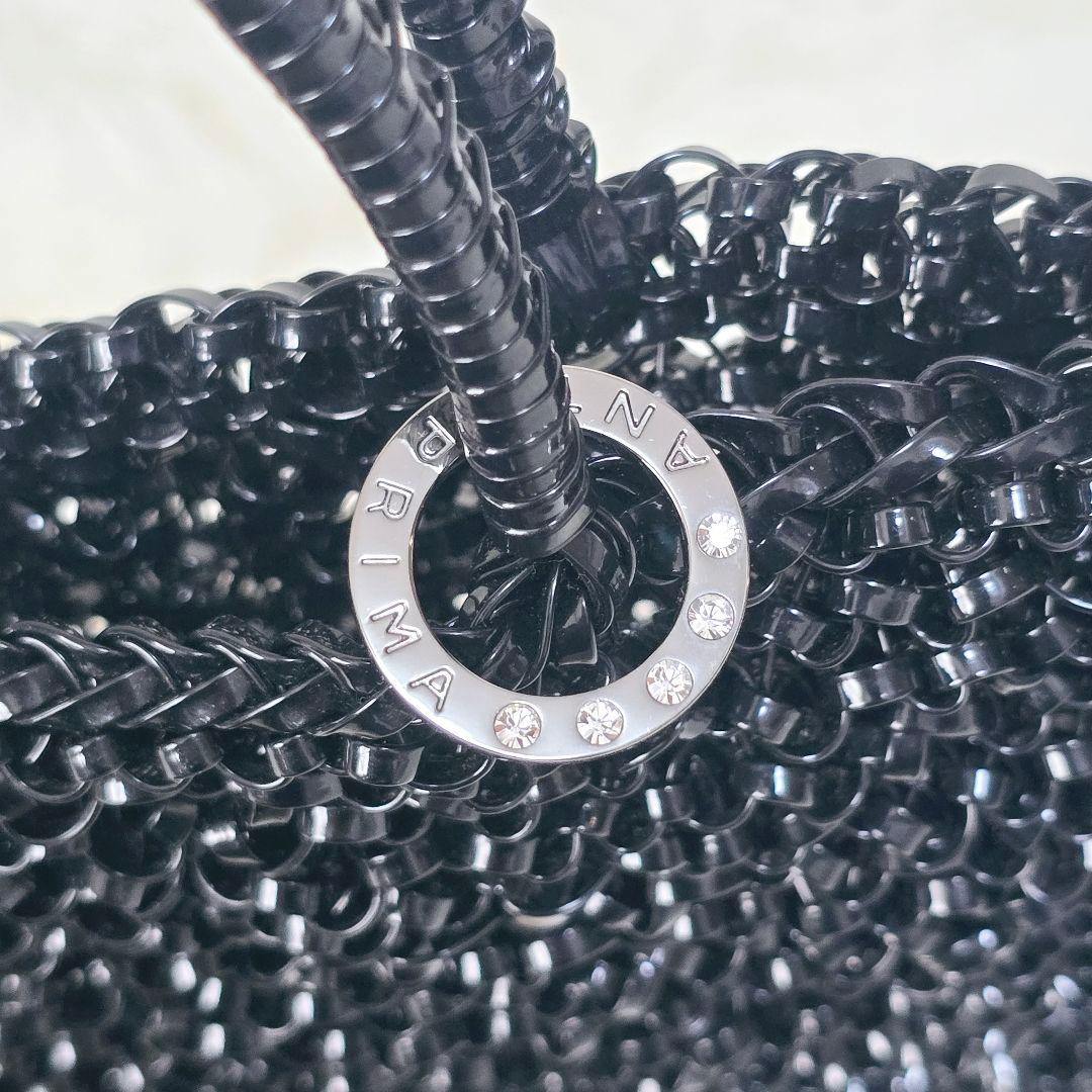 極美品✨アンテプリマ ミディアム チェーン エナメルブラック