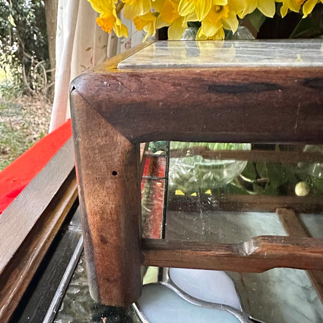 超限定7月16日20時迄‼️KUROGAKI❌大理石飾り台白❌黒黒柿孔雀杢飾台1客