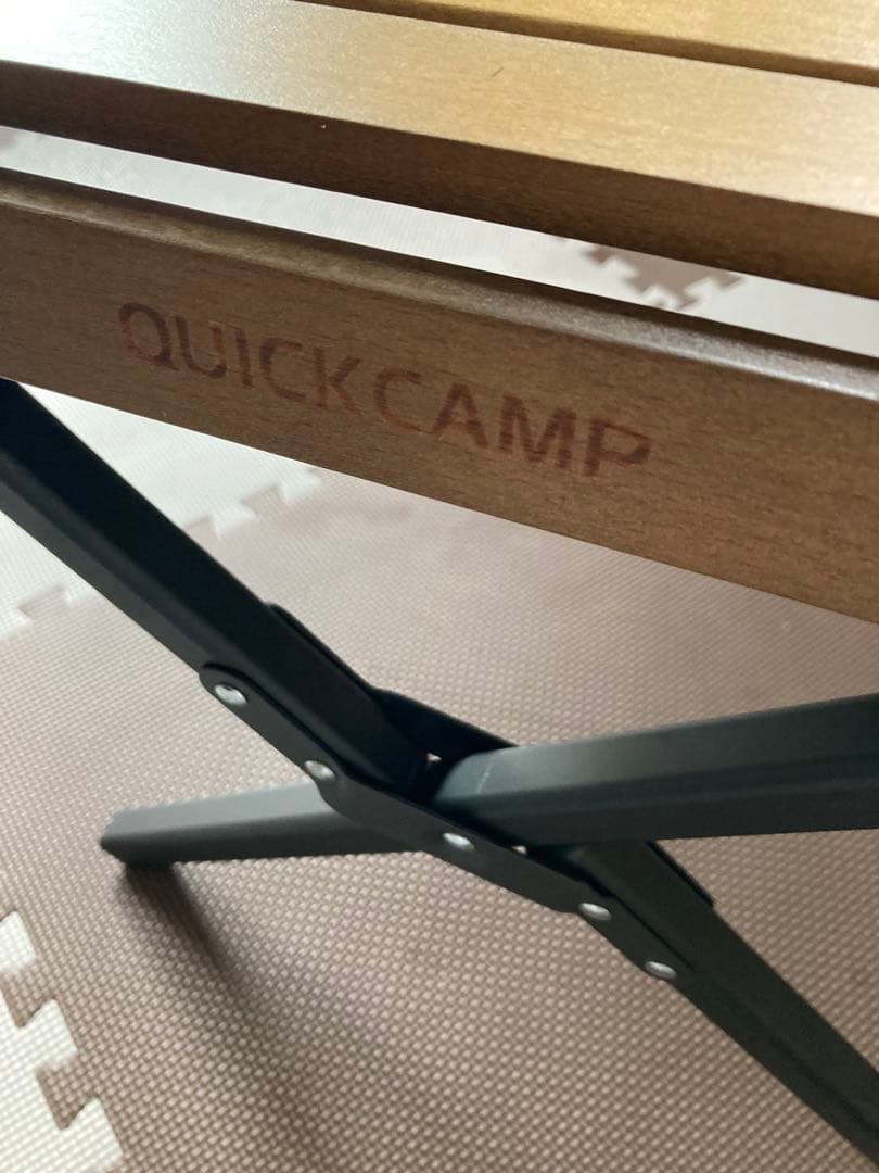 クイックキャンプ　ウッドロールローテーブル　90✕60