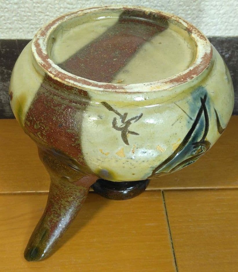 人間国宝 金城次郎 カラカラ(笑魚海老紋カラカラ) 栞 共箱 やちむん 壷屋焼