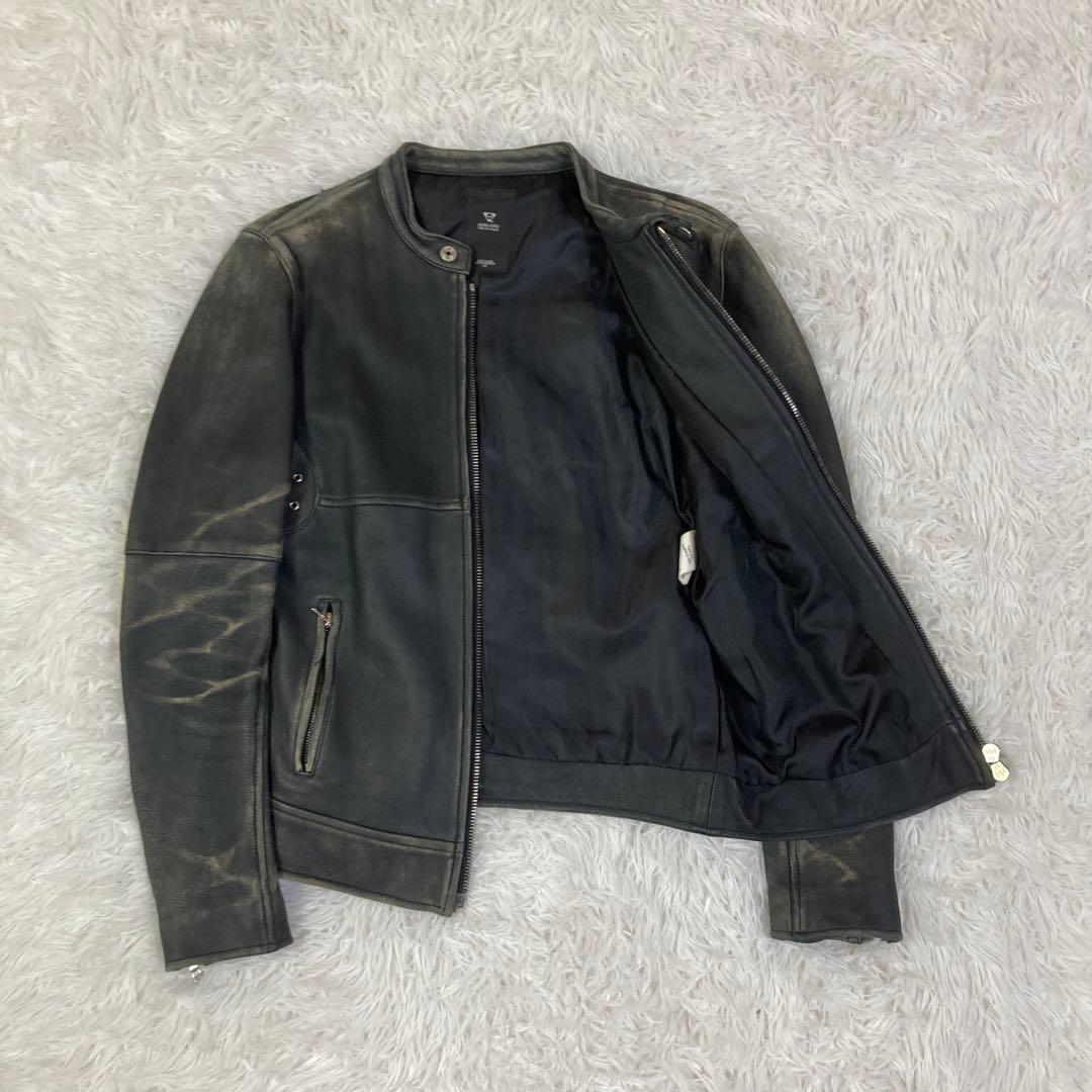 HOSUディアスキンレザーライダースLバックラッシュルードギャラリー