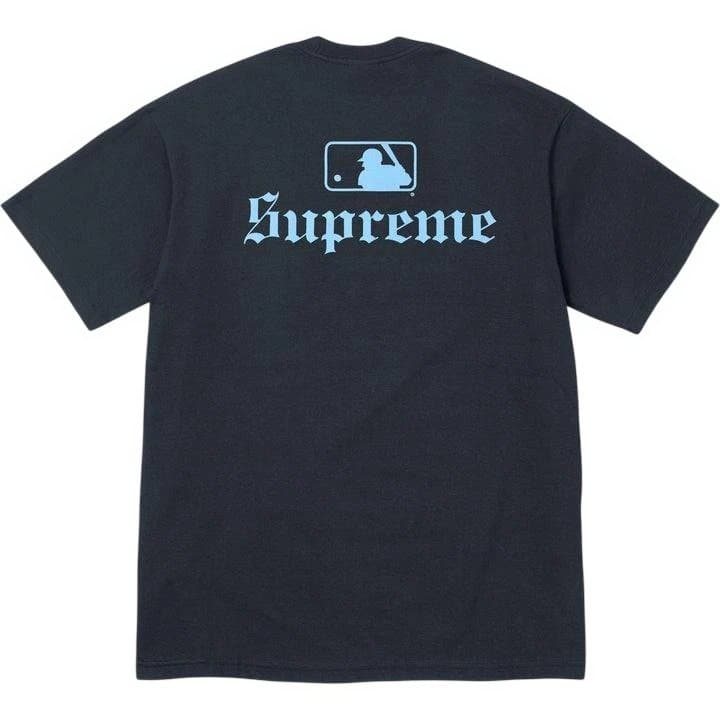 Supreme x MLB Teams Tee NY Navy ヤンキース M