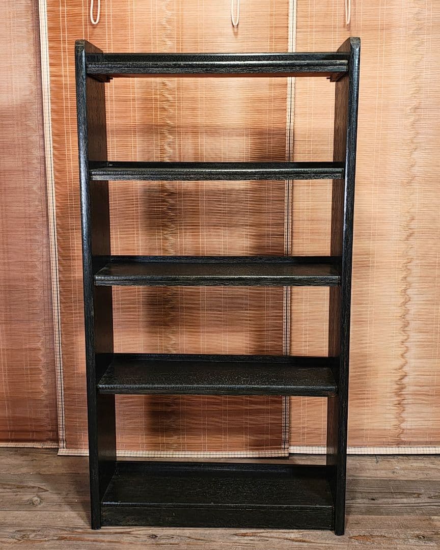 木製本棚5段　オープンラック　昭和レトロ　古家具