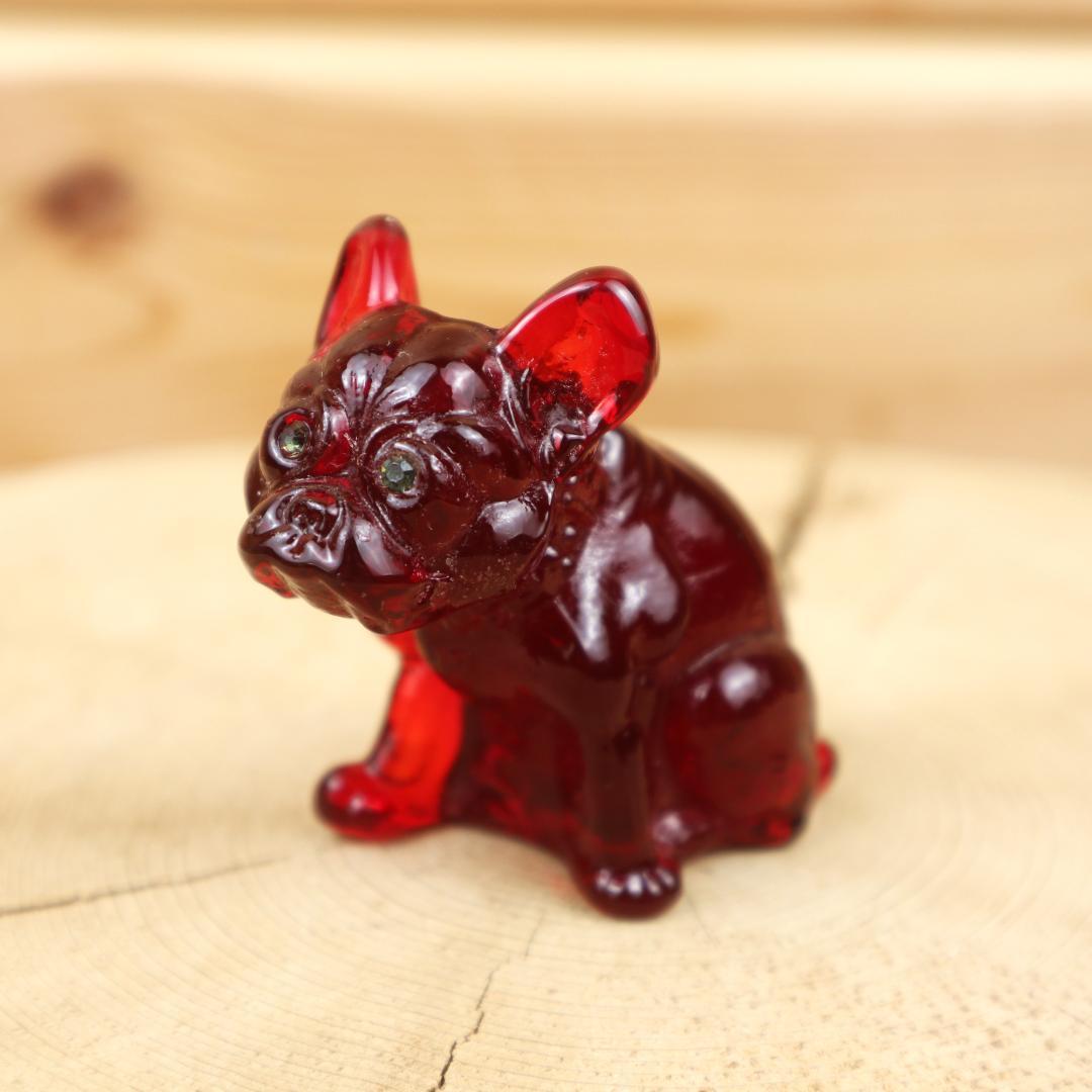 ウエストモアランド ガラス ブルドッグ Westmoreland アンティーク