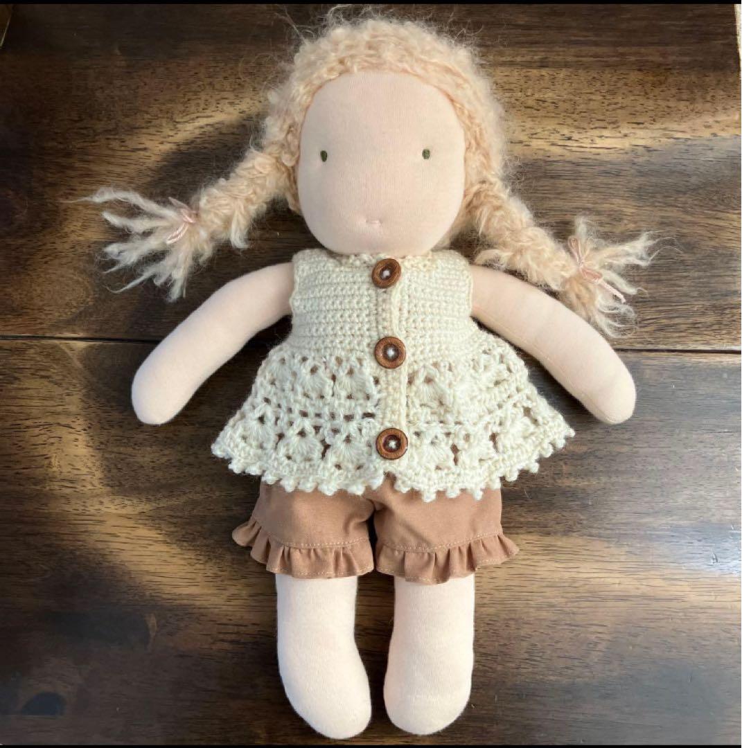 ウォルドルフ人形Ｂ体用３点セット　セットアップ&長袖ワンピース&ニットチュニック