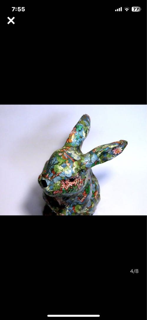 ポーセリン製　うさぎ　フィギュリン　大