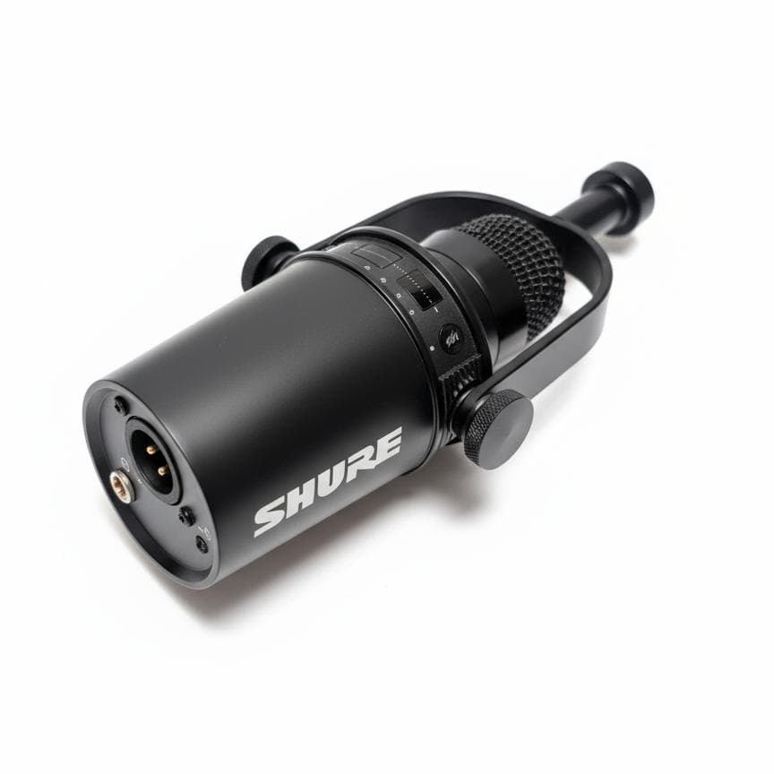 美品★SHURE MV7 マイクアーム/Lightningケーブル付