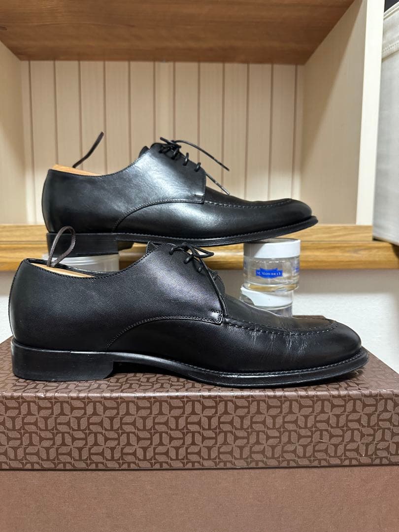 【美品】Ermenegildo Zegnaゼニア Uチップイタリア製51/2 黒