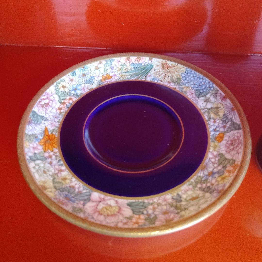 明治時代　京薩摩　錦光山　デミタスカップ　ソーサー　1客　里帰り